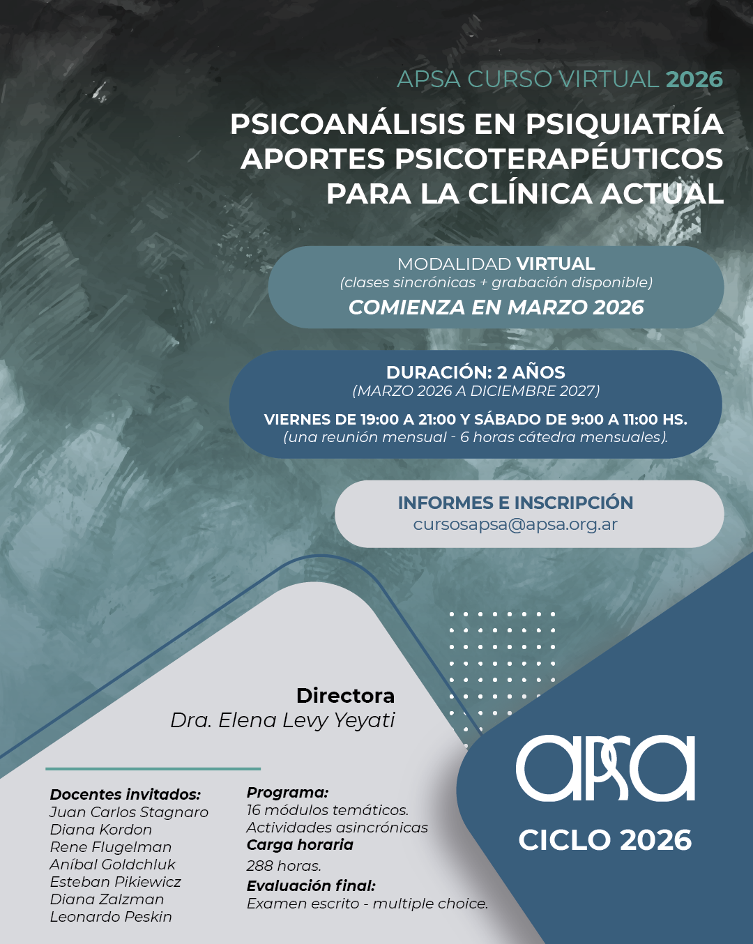 Curso PSICOANÁLISIS EN PSIQUIATRÍA