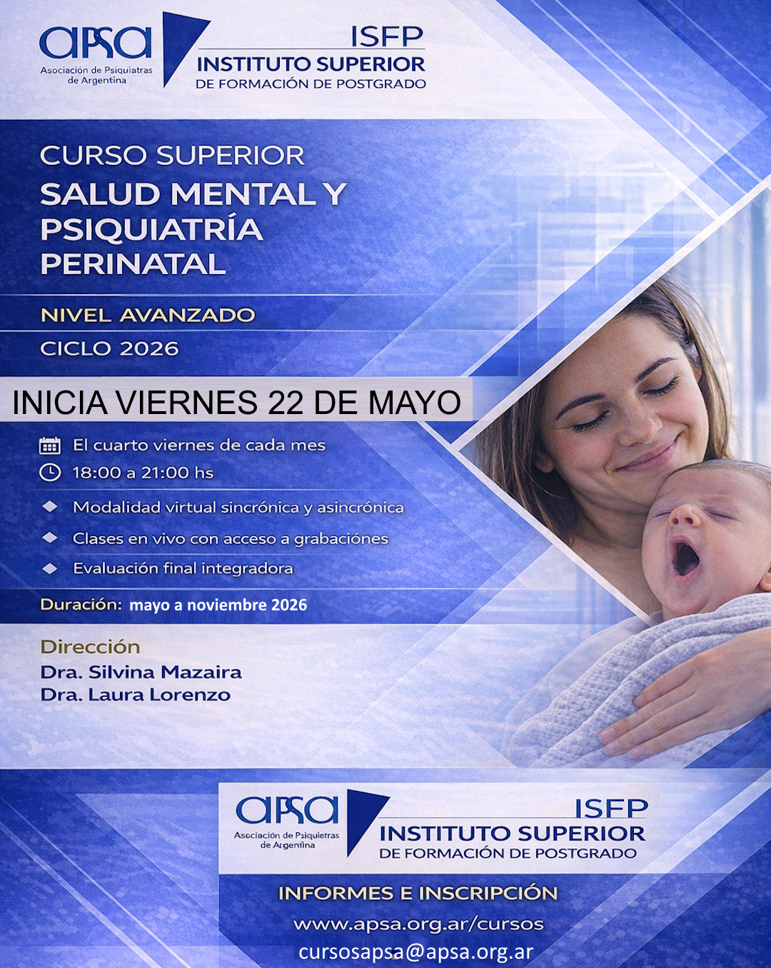 Curso SALUD MENTAL Y PSIQUIATRÍA PERINATAL